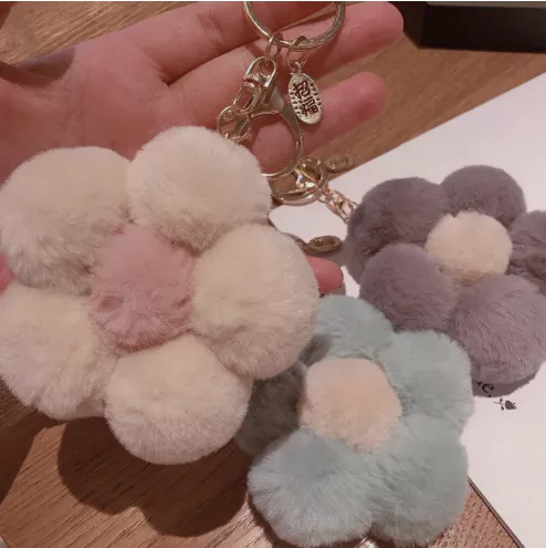 sg-11134301-7rcc7-lt4yg7ebotvfc8.webp Creative New Flower Plush Ball Keychain