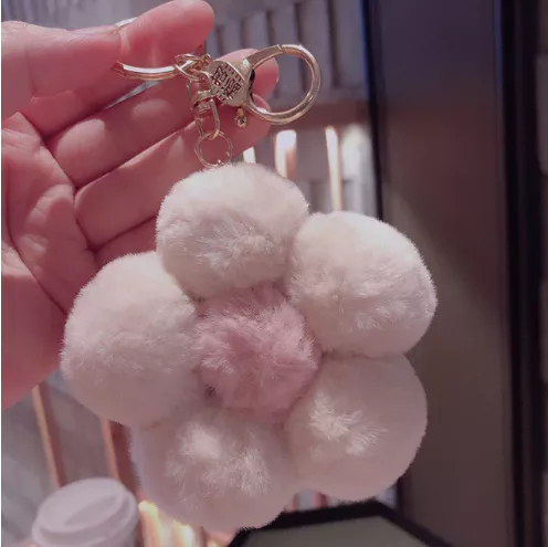 sg-11134301-7rcd9-lt4yg7ebq8qk7b.webp Creative New Flower Plush Ball Keychain